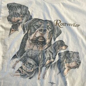 Vintage Rottweiler Dog Graphic Tee Shirt VTG